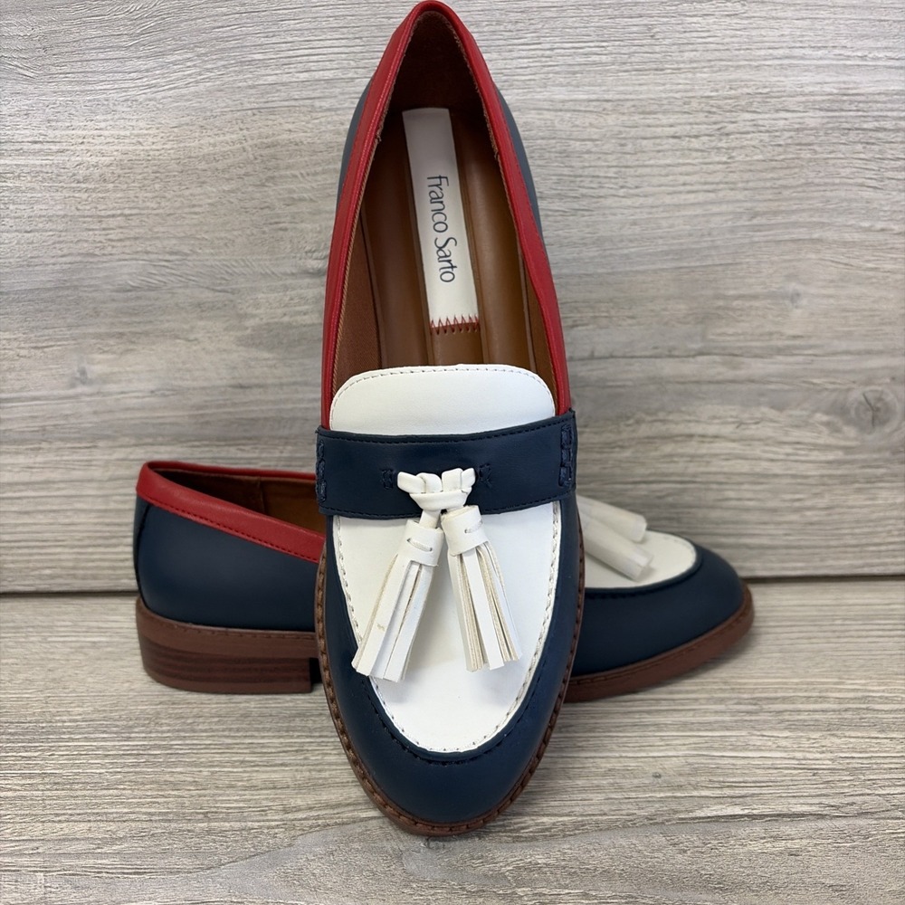 Franco Sarto Carolyn Low Profile Tassel Loafers 7 (c3)